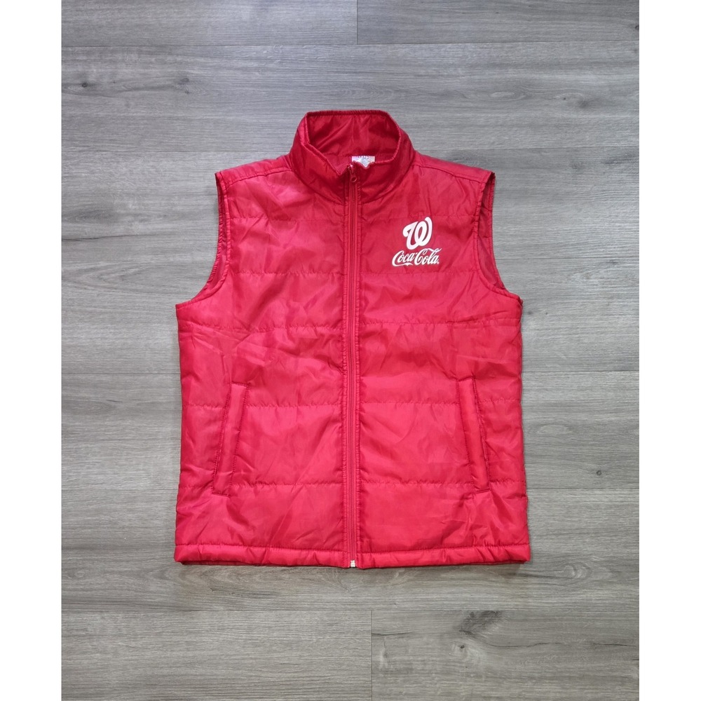 Washington Nationals Coca Cola Full Zip Puffer Vest Red 2019 SGA Men's Medium